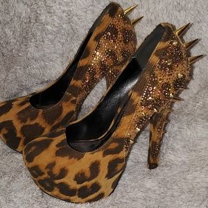 Cheeta print spike heels